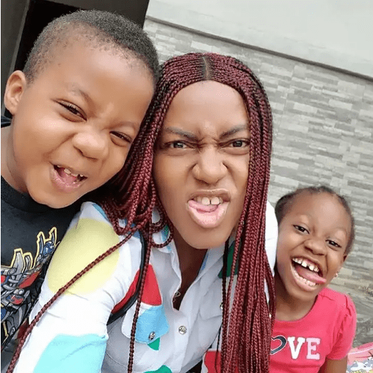 Queen nwokoye and children