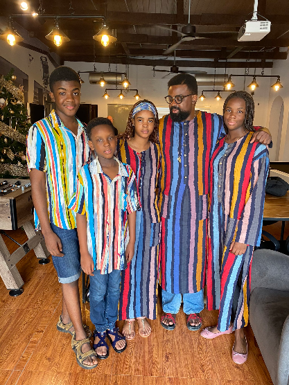 Kunle afolayan and his children