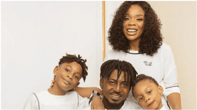 Kaffy and children with ex – husband