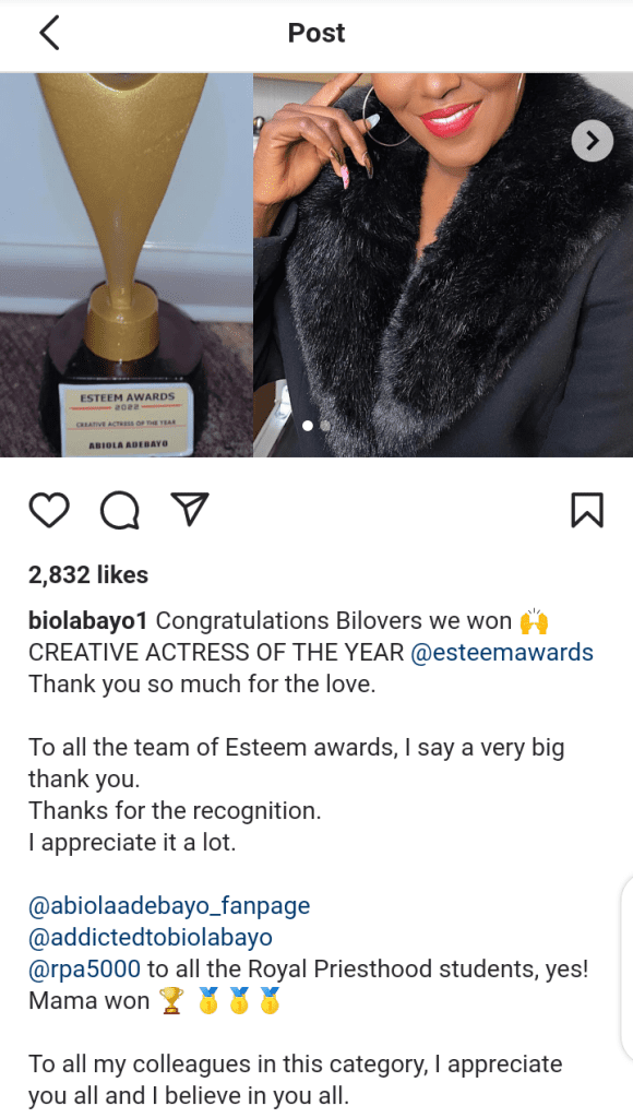 Biola Adebayo Wins