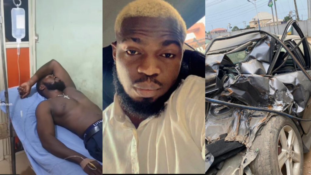 Actor ayo animashaun shares testimony as he miraculously survives ghastly accident with truck (video)