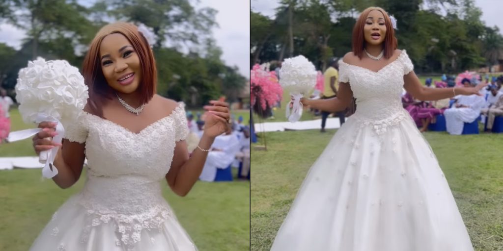 “the bride is here”- actress jumoke odetola sparks reaction with wedding video