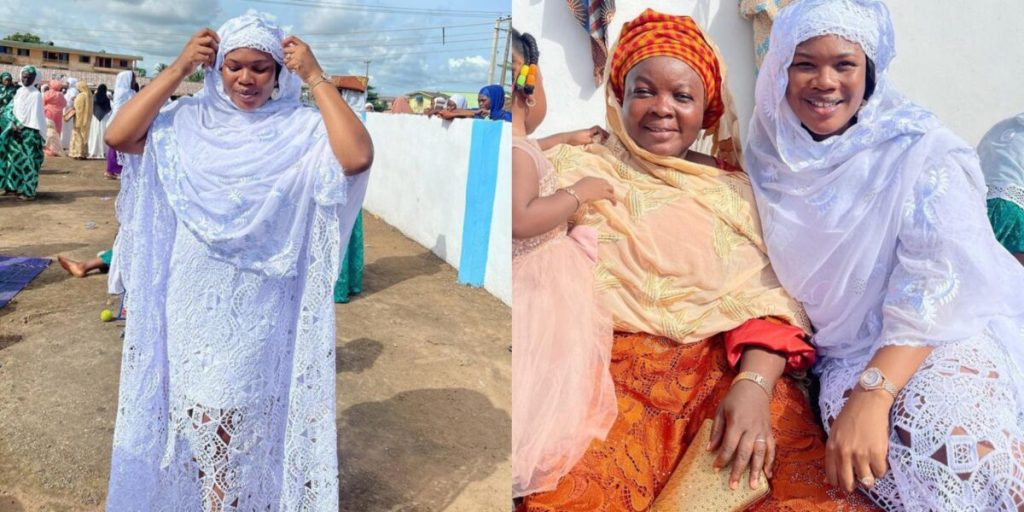Actress debbie shokoya shows off her mother-in-law as she storms ijebu ode amid husband snatching allegations