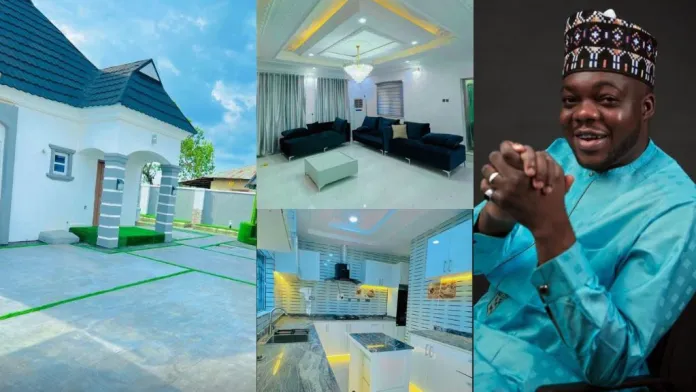 Birthday gift: comedian cute abiola rewards his parents with a palatial mansion (photos/video)