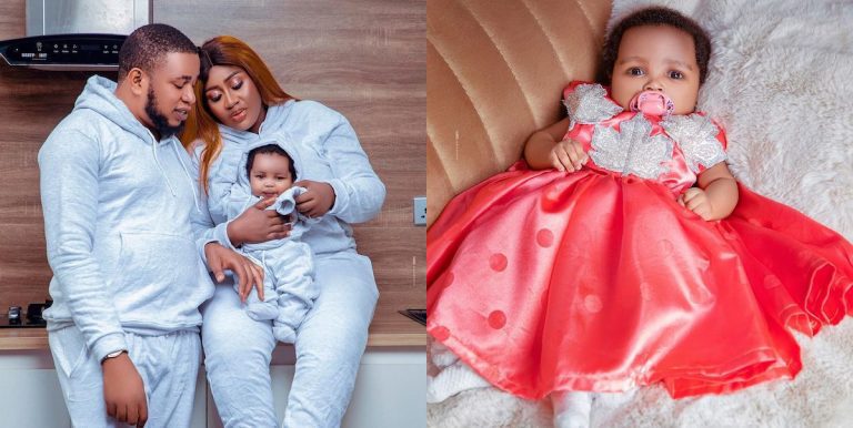 “for 9 months i imagined what our baby would look like, but now she looks like her father”- adekemi taofeek says as shares photo of her baby