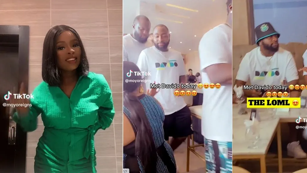 “where una dey see obo? ” – lady shares happy moment as she meet davido for the 1st time, video trends (watch)