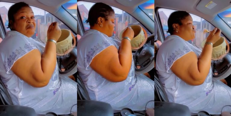 “you suppose to be invited by police, this is nonsense”- fan drag allwell ademola for eating while driving, she replied