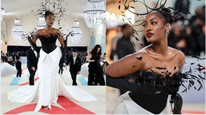 “take it easy on us” – reactions as singer tems looks so elegant in her outfit at 2023 met gala (photos/video)