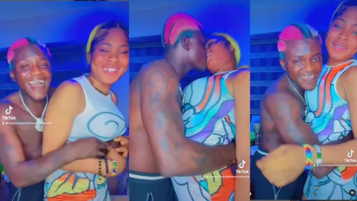 “akoi couple goals” – singer portable causes stir online as he romantically grabbed his wife omobewaji in new video (watch)