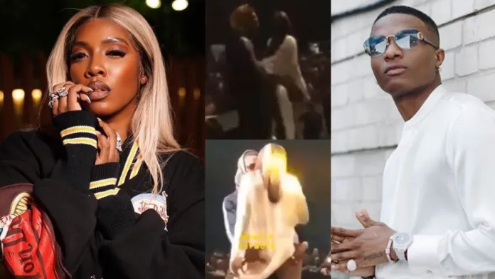 “big wiz & tapping current” – reactions as throwback video of wizkid and tiwa savage performing on stage resurfaces online (watch)