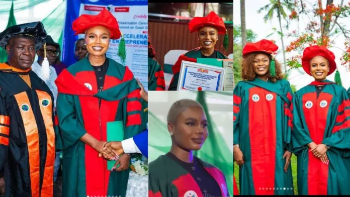 Congratulatory messages pour in as nancy isime bags doctorate degree despite not having a bachelor’s degree (video)