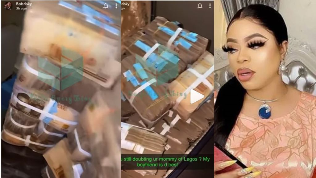 Crossdresser bobrisky shows off the n15million cash his boyfriend sent to her video 1 | the9jafresh