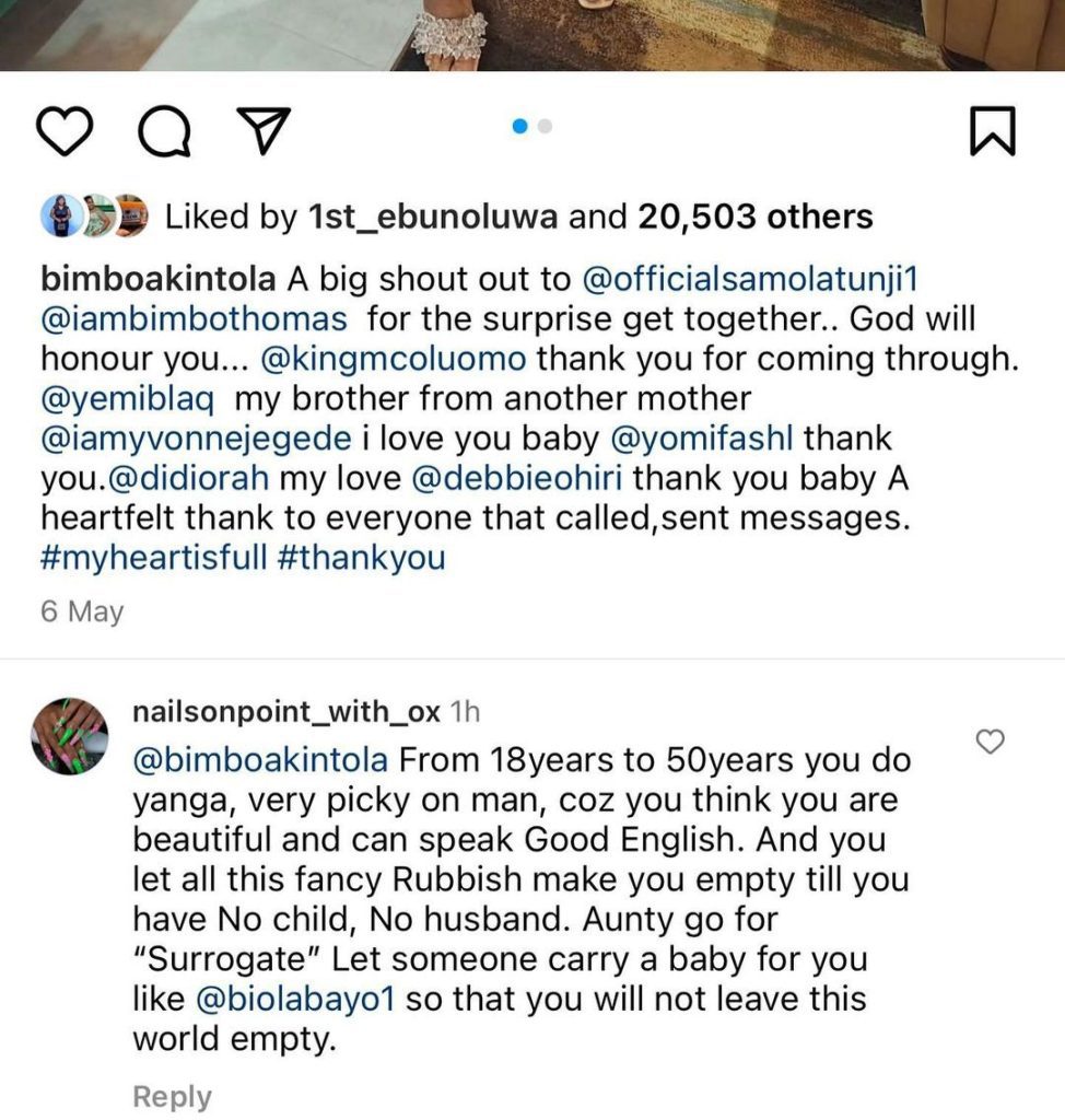 22let someone carry a baby for you like biola abayo so that you will not leave this world empty22 a heartless fan mock actress bimbo akintola1878740688198662293 | the9jafresh