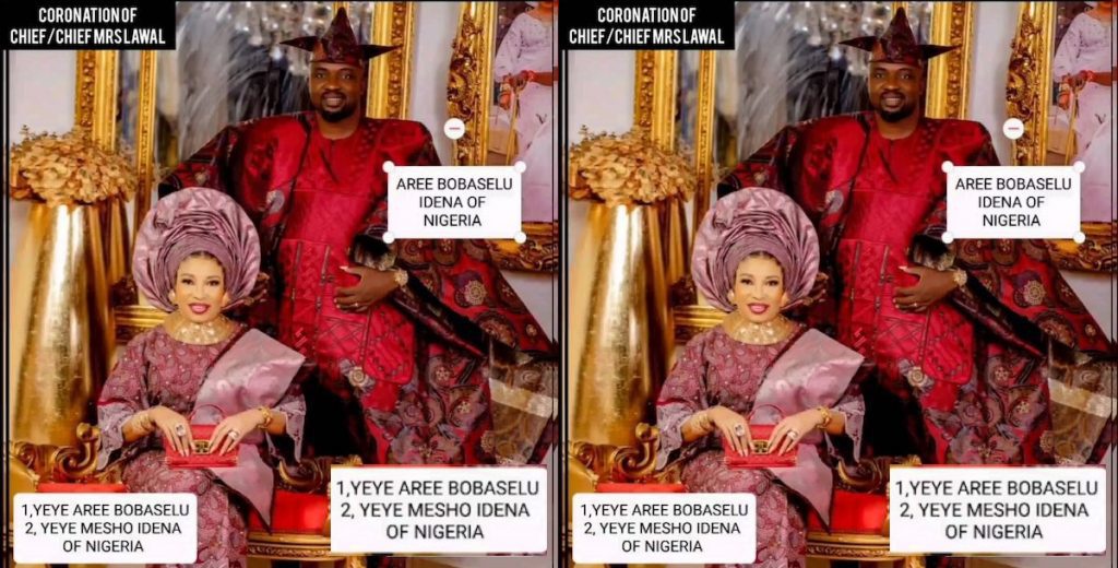 Actress lizzy anjorin and husband are set to be honored with the chieftaincy titles of yeye aare and yeye mesh of idena 1024x520 1 | the9jafresh
