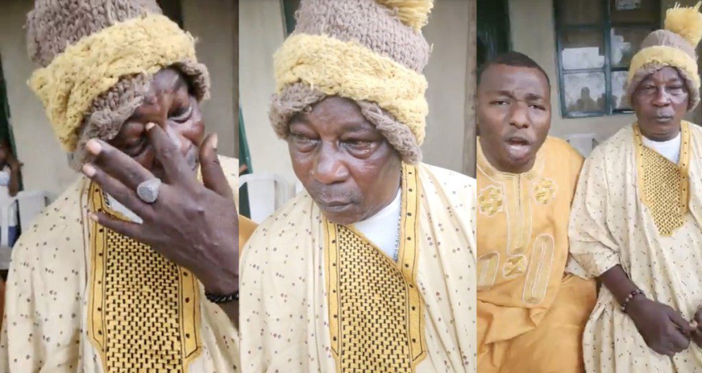 Veteran actor parilodo bursts into tears as pastor agbala gabriel visits him at his residence | the9jafresh